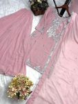 FANCY GEORGETTE EMBROIDERY SEQUENCE WORK TOP PALAZZO WITH DUPATTA FESTIVE WEAR WHOLESALE PRICE ETHNIC GARMENT (4)
