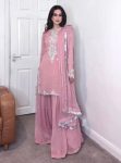 FANCY GEORGETTE EMBROIDERY SEQUENCE WORK TOP PALAZZO WITH DUPATTA FESTIVE WEAR WHOLESALE PRICE ETHNIC GARMENT (4)