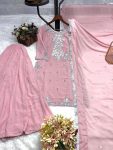 FANCY GEORGETTE EMBROIDERY SEQUENCE WORK TOP PALAZZO WITH DUPATTA FESTIVE WEAR WHOLESALE PRICE ETHNIC GARMENT (4)
