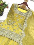 FANCY GEORGETTE EMBROIDERY SEQUENCE WORK WITH MOTI HANDWORK TOP LEHENGA WITH DUPATTA PARTY WEAR WHOLESALE PRICE ETHNIC GARMENT (2)