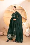 FANCY GEORGETTE EMBROIDERY THREAD SEQUENCE WORK GOWN BOTTOM WITH DUPATTA PARTY WEAR WHOLESALE PRICE ETHNIC GARMENT (4)