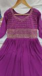FANCY GEORGETTE EMBROIDERY ZARI SEQUENCE WORK GOWN FESTIVE WEAR WHOLESALE PRICE ETHNIC GARMENT (25)