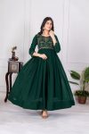 FANCY GEORGETTE EMBROIDERY ZARI SEQUENCE WORK GOWN FESTIVE WEAR WHOLESALE PRICE ETHNIC GARMENT (5)