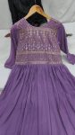 FANCY GEORGETTE EMBROIDERY ZARI SEQUENCE WORK GOWN FESTIVE WEAR WHOLESALE PRICE ETHNIC GARMENT (5)