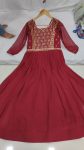 FANCY GEORGETTE EMBROIDERY ZARI SEQUENCE WORK GOWN FESTIVE WEAR WHOLESALE PRICE ETHNIC GARMENT (12)