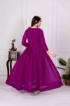 FANCY GEORGETTE EMBROIDERY ZARI SEQUENCE WORK GOWN FESTIVE WEAR WHOLESALE PRICE ETHNIC GARMENT (25)