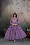 FANCY GEORGETTE EMBROIDERY ZARI SEQUENCE WORK GOWN FESTIVE WEAR WHOLESALE PRICE ETHNIC GARMENT (5)