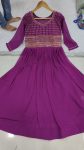 FANCY GEORGETTE EMBROIDERY ZARI SEQUENCE WORK GOWN FESTIVE WEAR WHOLESALE PRICE ETHNIC GARMENT (25)