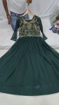 FANCY GEORGETTE EMBROIDERY ZARI SEQUENCE WORK GOWN FESTIVE WEAR WHOLESALE PRICE ETHNIC GARMENT (5)