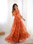 FANCY GEORGETTE FLORAL PRINTED GOWN PARTY WEAR WHOLESALE PRICE ETHNIC GARMENT (4)