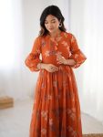 FANCY GEORGETTE FLORAL PRINTED GOWN PARTY WEAR WHOLESALE PRICE ETHNIC GARMENT (4)