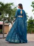 FANCY GEORGETTE GLITTER EMBROIDERY SEQUENCE WORK LEHENGA CHOLI WITH DUPATTA PARTY WEAR WHOLESALE PRICE ETHNIC GARMENT (4)