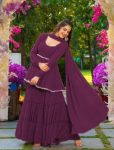 FANCY GEORGETTE LATKAN WORK TOP SHARARA WITH DUPATTA FESTIVE WEAR WHOLESALE PRICE ETHNIC GARMENT (5)