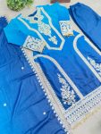 FANCY GEORGETTE PANDDING EMBROIDERY SEQUENCE CODDING WORK TOP BOTTOM WITH DUPATTA FESTIVE WEAR WHOLESALE PRICE ETHNIC GARMENT (3)