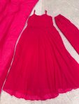 FANCY GEORGETTE PLAIN ANARKALI GOWN BOTTOM WITH DUPATTA FESTIVE WEAR WHOLESALE PRICE ETHNIC GARMENT (5)