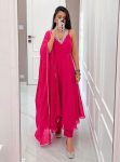 FANCY GEORGETTE PLAIN ANARKALI GOWN BOTTOM WITH DUPATTA RANI