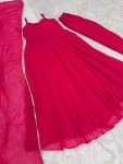 FANCY GEORGETTE PLAIN ANARKALI GOWN BOTTOM WITH DUPATTA FESTIVE WEAR WHOLESALE PRICE ETHNIC GARMENT (5)