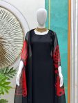 FANCY GEORGETTE PLAIN TOP BOTTOM WITH SHRUG STYLE DUPATTA PARTY WEAR WHOLESALE PRICE ETHNIC GARMENT (4)