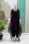 FANCY GEORGETTE PLAIN TOP BOTTOM WITH SHRUG STYLE DUPATTA PARTY WEAR WHOLESALE PRICE ETHNIC GARMENT (4)
