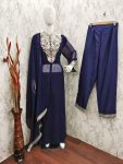 FANCY GEORGETTE SEQUENCE CODDING EMBROIDERY WORK TOP BOTTTOM WITH DUPATTA FESTIVE WEAR WHOLESALE PRICE ETHNIC GARMENT (4)
