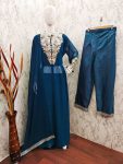 FANCY GEORGETTE SEQUENCE CODDING EMBROIDERY WORK TOP BOTTTOM WITH DUPATTA FESTIVE WEAR WHOLESALE PRICE ETHNIC GARMENT (3)