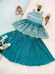 FANCY GEORGETTE SEQUENCE EMBROIDERY WORK KID’S TOP PALAZZO WITH DUPATTA PARTY WEAR WHOLESALE PRICE ETHNIC GARMENT (3)