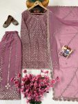FANCY GEORGETTE SEQUENCE EMBROIDERY WORK TOP PALAZZO WITH DUPATTA FESTIVE WEAR WHOLESALE PRICE ETHNIC GARMENT (2)