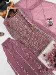 FANCY GEORGETTE SEQUENCE EMBROIDERY WORK TOP PALAZZO WITH DUPATTA FESTIVE WEAR WHOLESALE PRICE ETHNIC GARMENT (2)