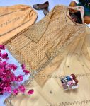 FANCY GEORGETTE SEQUENCE EMBROIDERY WORK TOP PALAZZO WITH DUPATTA FESTIVE WEAR WHOLESALE PRICE ETHNIC GARMENT (6)