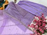 FANCY GEORGETTE SEQUENCE EMBROIDERY WORK TOP PALAZZO WITH DUPATTA FESTIVE WEAR WHOLESALE PRICE ETHNIC GARMENT(22)