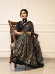 FANCY GEORGETTE SEQUENCE WORK SAREE WITH UNSTITCHED BLOUSE PARTY WEAR WHOLESALE PRICE ETHNIC GARMENT (3)