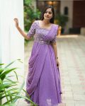 FANCY GEORGETTE SEQUENCE ZARI AND THREAD EMBROIDERY WORK GOWN ATTACHED DUPATTA AND WAIST BELT PARTY WEAR WHOLESALE PRICE ETHNIC GARMENT (4)