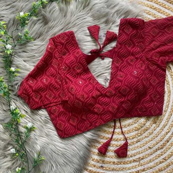 FANCY GEORGETTE SIPLI SEQUENCE WORK READY TO WEAR STITCHED BLOUSE RANI
