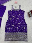 FANCY GEORGETTE THREAD SEQUENCE WORK TOP SHARARA WITH DUPATTA PARTY WEAR WHOLESALE PRICE ETHNIC GARMENT (3)