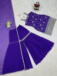 FANCY GEORGETTE THREAD SEQUENCE WORK TOP SHARARA WITH DUPATTA PARTY WEAR WHOLESALE PRICE ETHNIC GARMENT (3)