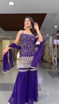 FANCY GEORGETTE THREAD SEQUENCE WORK TOP SHARARA WITH DUPATTA PARTY WEAR WHOLESALE PRICE ETHNIC GARMENT (3)