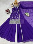 FANCY GEORGETTE THREAD SEQUENCE WORK TOP SHARARA WITH DUPATTA PARTY WEAR WHOLESALE PRICE ETHNIC GARMENT (3)
