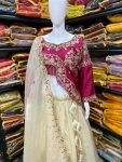 FANCY GOLD CRUSH EMBROIDERY THREAD SEQUENCE WORK TOP LEHENGA WITH JACKET PARTY WEAR WHOLESALE PRICE ETHNIC GARMENT (7)