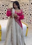 FANCY GOLD CRUSH EMBROIDERY THREAD SEQUENCE WORK TOP LEHENGA WITH JACKET PARTY WEAR WHOLESALE PRICE ETHNIC GARMENT (7)