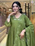 FANCY ITALIAN EMBROIDERY WORK TOP BOTTOM WITH DUPATTA FESTIVE WEAR WHOLESALE PRICE ETHNIC GARMENT (5)