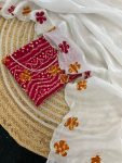 FANCY JIMMY CHOO HANDWORK FLOWER DESIGN SAREE WITH UNSTITCHED BLOUSE PARTY WEAR WHOLESALE PRICE ETHNIC GARMENT (3)