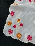 FANCY JIMMY CHOO HANDWORK FLOWER DESIGN SAREE WITH UNSTITCHED BLOUSE PARTY WEAR WHOLESALE PRICE ETHNIC GARMENT (3)
