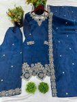FANCY JIMMY CHOO SILK EMBROIDERY SEQUENCE WORK TOP PALAZZO WITH DUPATTA PARTY WEAR WHOLESALE PRICE ETHNIC GARMENT (3)