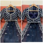 FANCY JIMMY CHOO THREAD SEQUENCE WORK SAREE WITH UNSTITCHED BLOUSE PARTY WEAR WHOLESALE PRICE ETHNIC GARMENT (15)