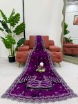 FANCY JIMMY CHOO THREAD SEQUENCE WORK SAREE WITH UNSTITCHED BLOUSE PARTY WEAR WHOLESALE PRICE ETHNIC GARMENT(27)