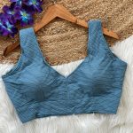 FANCY KATHA COTTON V NECK SLEEVELESS STITCHED BLOUSE PARTY WEAR WHOLESALE PRICE ETHNIC GARMENT (7)