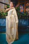 FANCY LICHI SILK JACQUARD WEAVING WORK SAREE WITH UNSTITCHED BLOUSE PARTY WEAR WHOLESALE PRICE ETHNIC GARMENT (3)