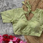 FANCY MONO SILK SEQUENCE WORK READY TO WEAR STITCHED BLOUSE PARTY WEAR WHOLESALE PRICE ETHNIC GARMENT (5)