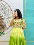 FANCY MUL MUL COTTON EMBROIDERY THREAD WORK ONEPIECE DRESS PARTY WEAR WHOLESALE PRICE ETHNIC GARMENT (7)