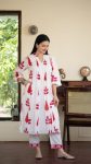 FANCY MULMUL COTTON HAND-BLOCK PRINTED TOP PANT SET PARTY WEAR WHOLESALE PRICE ETHNIC GARMENT (10)